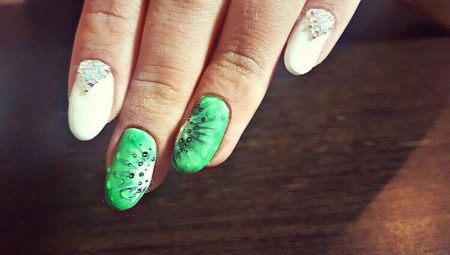 Kiwi manicure: fashion trend at maliwanag na ideya ng disenyo