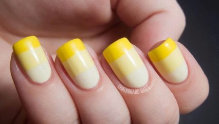 Làm móng bằng sơn gel màu vàng