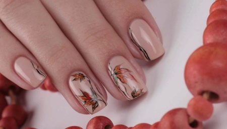 Thiết kế thời trang mùa thu móng tay gel đánh bóng