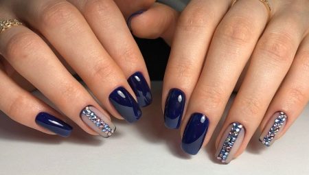 Sơn gel màu xanh: sự kết hợp tốt nhất và ý tưởng làm móng tay