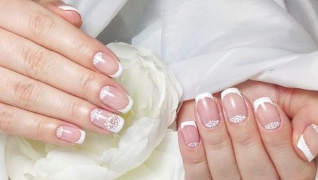 Wedding manicure na may shellac