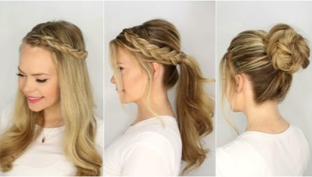 Ang mga variant ng light hairstyles para sa mahabang buhok