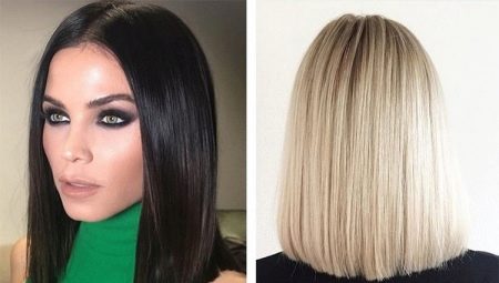 Ang balikat na haba ng buhok ng babae ay walang isang putok