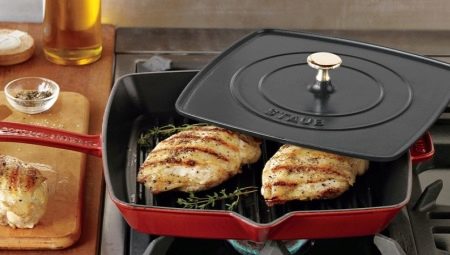 Grill Pans na may Press Lid