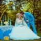 Blue wedding dress - for an unusual image