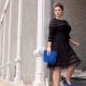Black evening dress large size for obese women