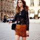 Mga suede skirt