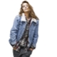Áo khoác denim có lông
