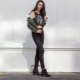 Black high-waisted jeans