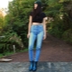 Jeans with high waist