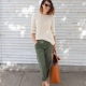 Militar estilo ng pantalon ng babae