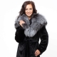 Mink coat na may silver fox