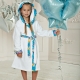 Children's dressing gown with a hood