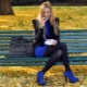Blue shoe boots