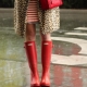 High rubber boots