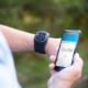 Sports watch in the form of a bracelet with a heart rate monitor, pedometer and a tonometer