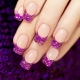 Orihinal na mga ideya ng disenyo manicure sa maputlang lilang kulay