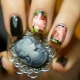 Original design options manicure with peonies
