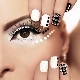 Inlay nails with stones and rhinestones