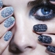 Manicure with glitter for short nails