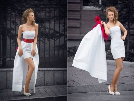Váy cưới với váy giả