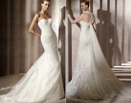 Váy cưới trasformer với áo choàng cape