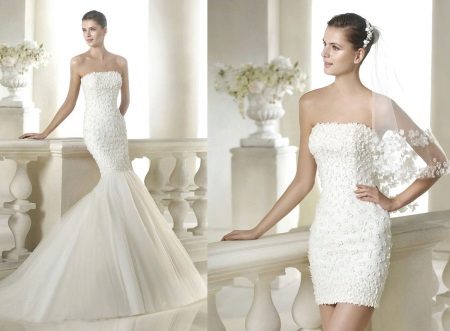 Váy cưới nàng tiên cá biến hình