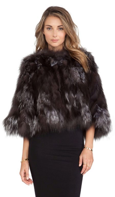 Fur cape for an evening dress for women 50 years