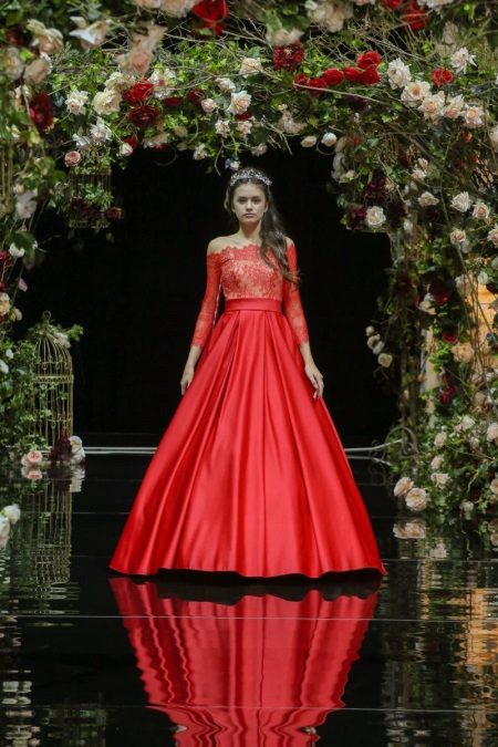 Red fluffy dress