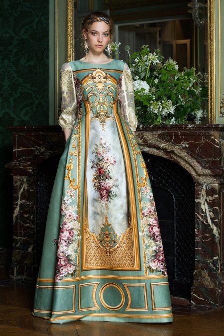 Evening dress 2016 from Alberta Ferreti in baroque style
