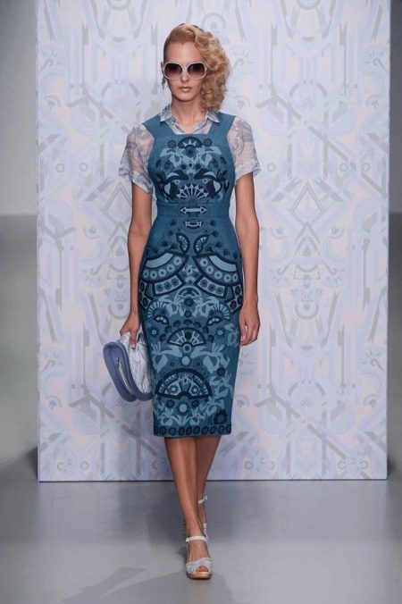 Váy denim thẳng