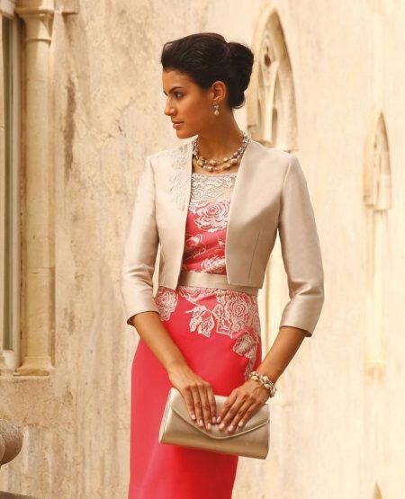 Coral long dress