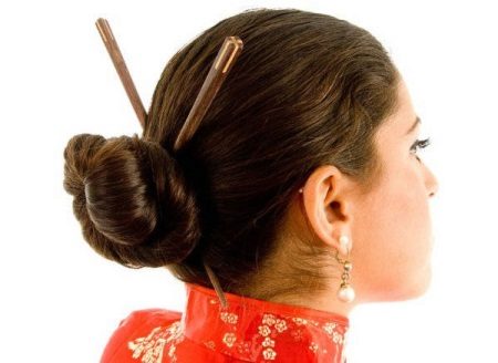 Tóc kiểu Trung Quốc với đũa