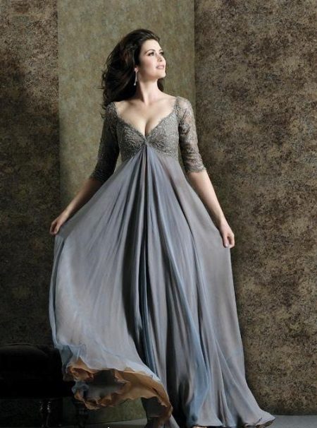 Long dress in the floor for any occasion for a full woman