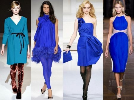Silk blue dress pattern