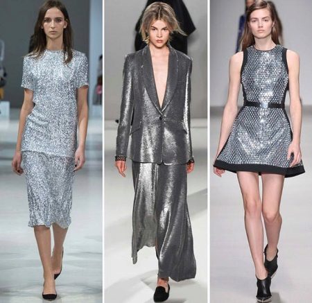Futuristic silver dress