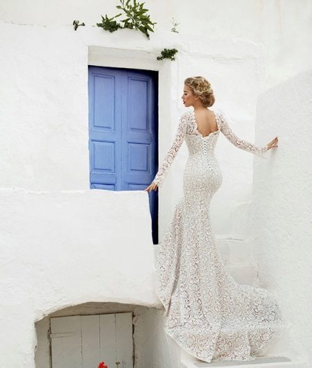 Mermaid Lace Backless Dress