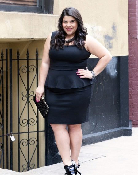 Black office dress for full