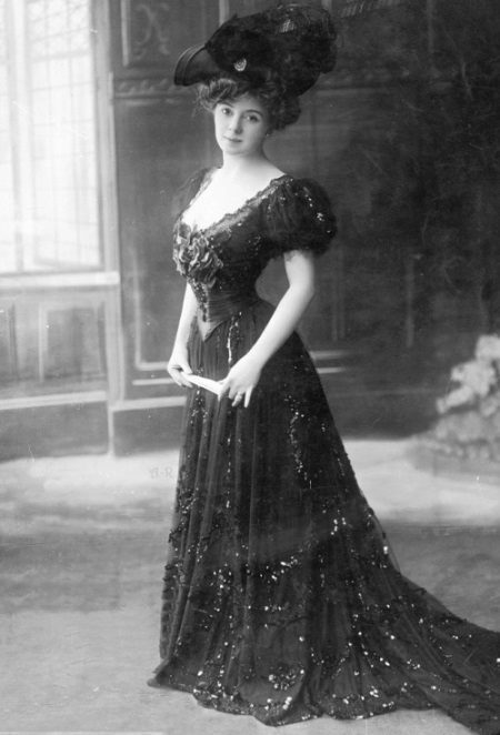 Vintage dress with a corset