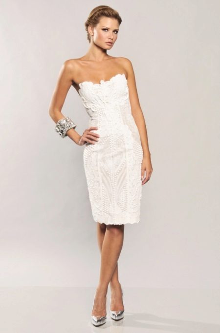 White dress with a corset