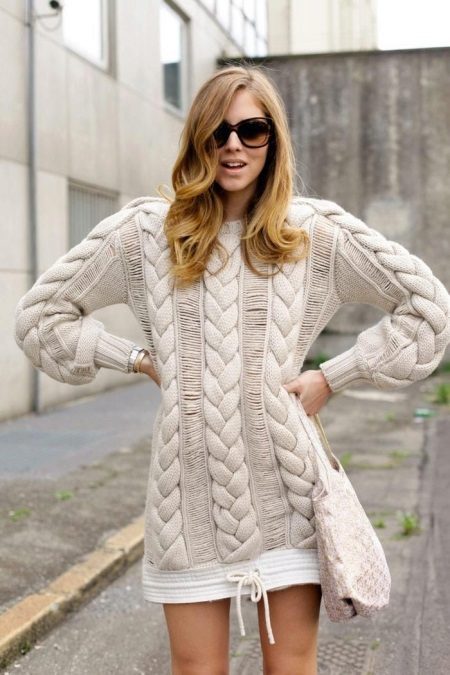 Knitted tunic dress