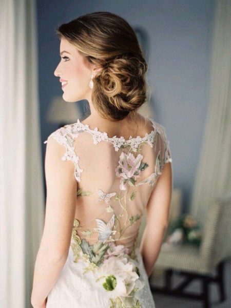 White dress with floral print