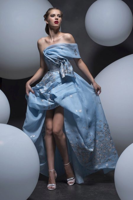 High-Low Strapless Dress