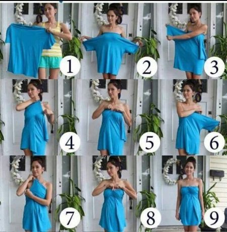 Dress from men's T-shirts