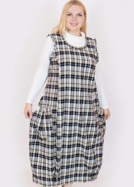 Check dress sundress for obese women