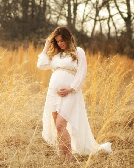 Váy boho có eo cao cho bà bầu