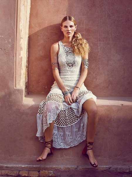 Mga palamuti para sa damit na pambabae sa boho style