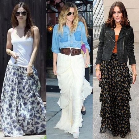 Zmaxi Skirts na may Flounces