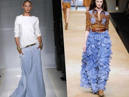 kung ano ang magsuot ng mga skirts ng tag-init sa sahig
