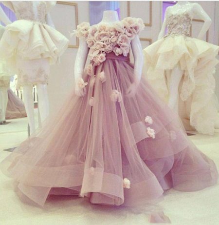 Elegant na designer malambot na damit para sa mga batang babae